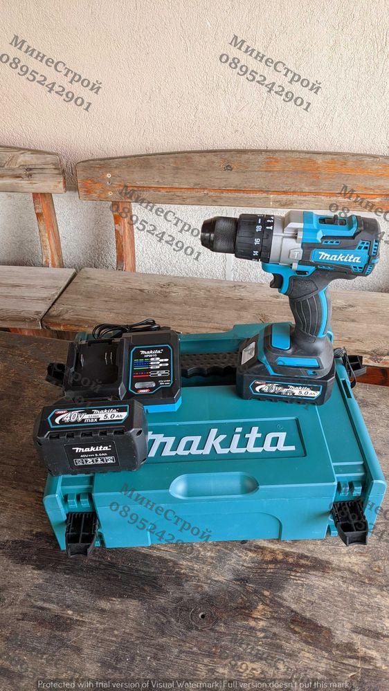 Акумулаторен ударен винтоверт Makita Железен патронник 40V 5Ah МАКИТА